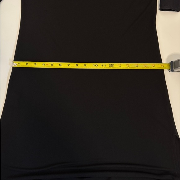 Peter Cohen Black Silk Blend Collared Dress | Minimalist Long Sleeve Dress | Med - Picture 10 of 11